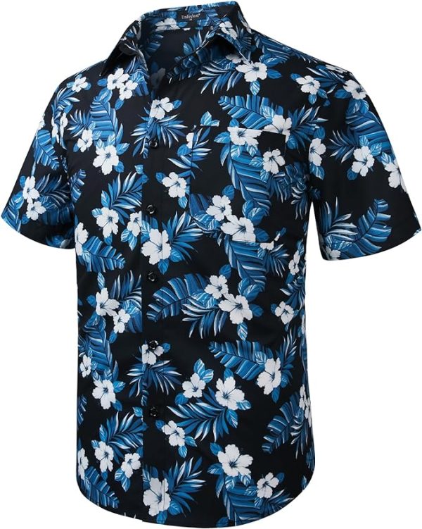 Men's Hawaiian Shirts Short Sleeve Casual Floral Button Down Tropical Shirt Summer Holiday Beach Aloha Hawaii Shirt Jezsport.com