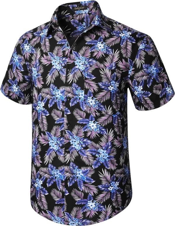 Men's Hawaiian Shirts Short Sleeve Casual Floral Button Down Tropical Shirt Summer Holiday Beach Aloha Hawaii Shirt Jezsport.com