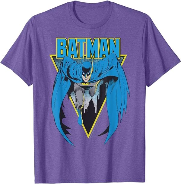 DC Comics Batman Bat Strike T-Shirt, Purple Heather Jezsport.com