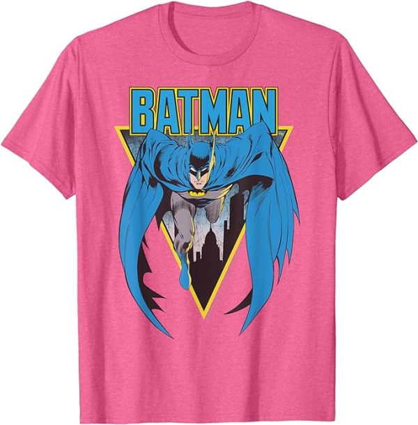 DC Comics Batman Bat Strike T-Shirt, Pink Heather Jezsport.com