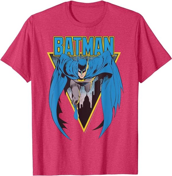 DC Comics Batman Bat Strike T-Shirt, Red Heather Jezsport.com