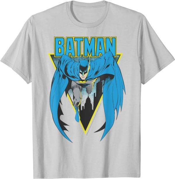DC Comics Batman Bat Strike T-Shirt, Silver Grey Jezsport.com