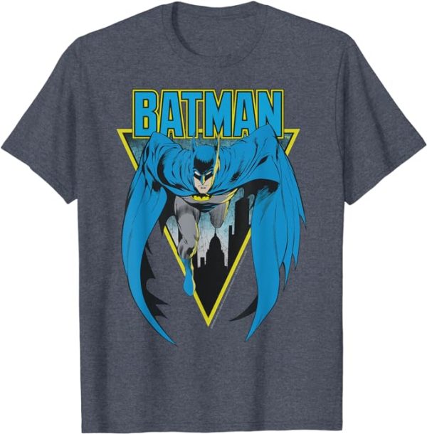DC Comics Batman Bat Strike T-Shirt, Heather Blue Jezsport.com