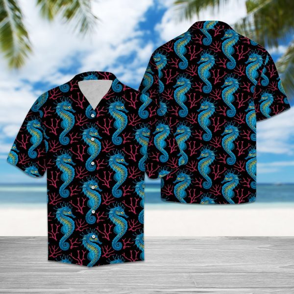 Lovely Sea Horse Hawaii Shirt Summer Shirt For Men and Women Jezsport.com