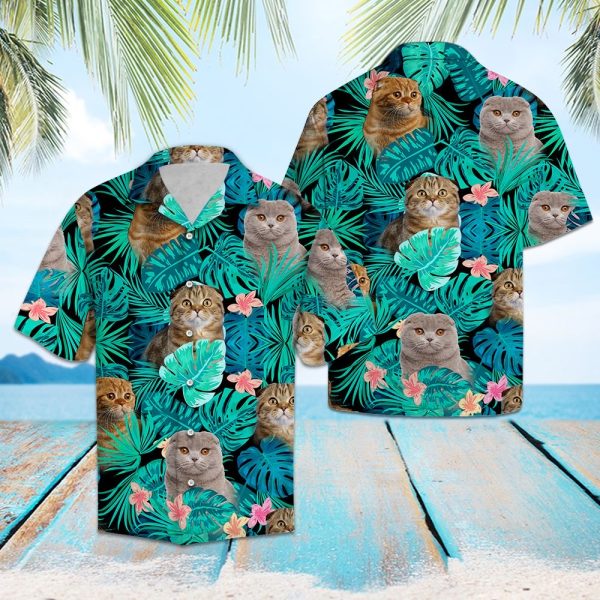 Tropical Scottish Fold Hawaii Shirt Summer Shirt For Men and Women Jezsport.com