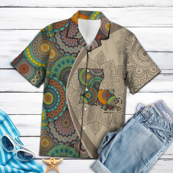 Louisiana Mandala Hawaii Shirt Summer Shirt For Men and Women Jezsport.com