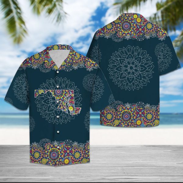 Maryland Mandala Hawaii Shirt Summer Shirt For Men and Women Jezsport.com