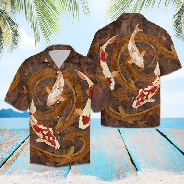 Koi Fish Vintage Hawaii Shirt, Summer Shirt For Men and Women Jezsport.com