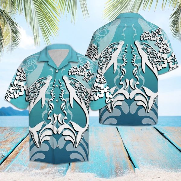 Love Dolphins Hawaii Shirt Summer Shirt For Men and Women Jezsport.com