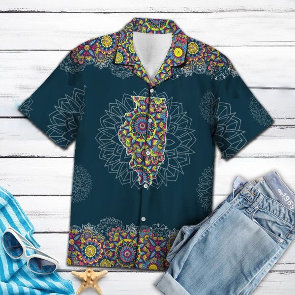 Illinois Mandala Hawaii Shirt, Summer Shirt For Men and Women Jezsport.com