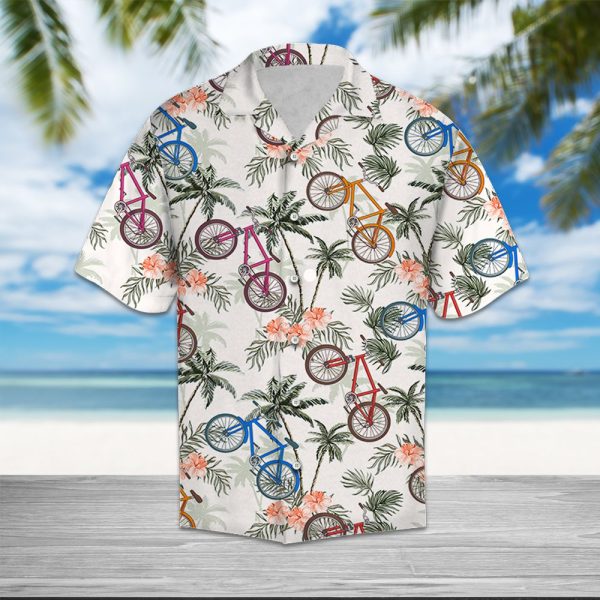 Bike Tropical Vintage Hawaii Shirt Summer Shirt For Men and Womenn Jezsport.com