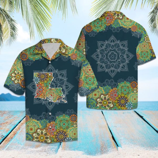 Louisiana Floral Mandala Hawaii Shirt Summer Shirt For Men and Women Jezsport.com