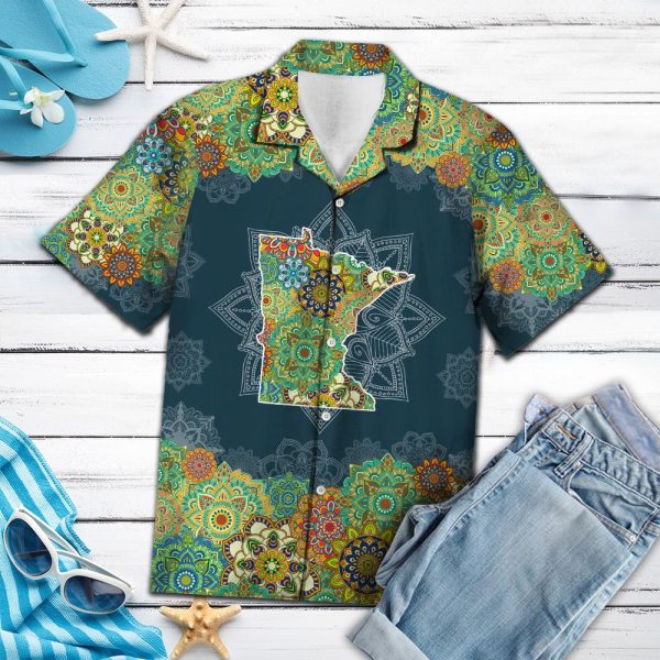 Minnesota Floral Mandala Hawaii Shirt Summer Shirt For Men and Women Jezsport.com