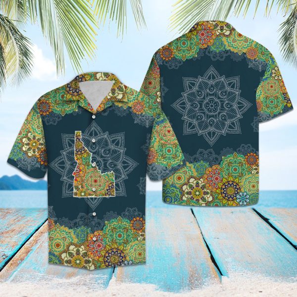 Idaho Floral Mandala Hawaii Shirt, Summer Shirt For Men and Women Jezsport.com