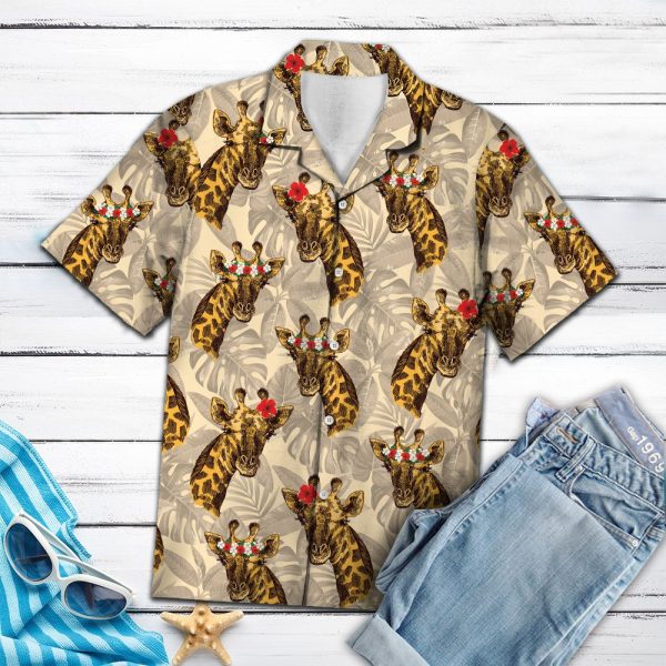 Giraffe Tropical Mood Hawaii Shirt Jezsport.com