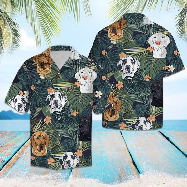 Great Dane Tropical Plants Hawaii Shirt Jezsport.com