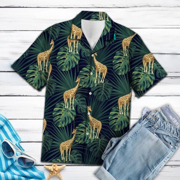 Giraffe Tropical Hawaii Shirt Jezsport.com