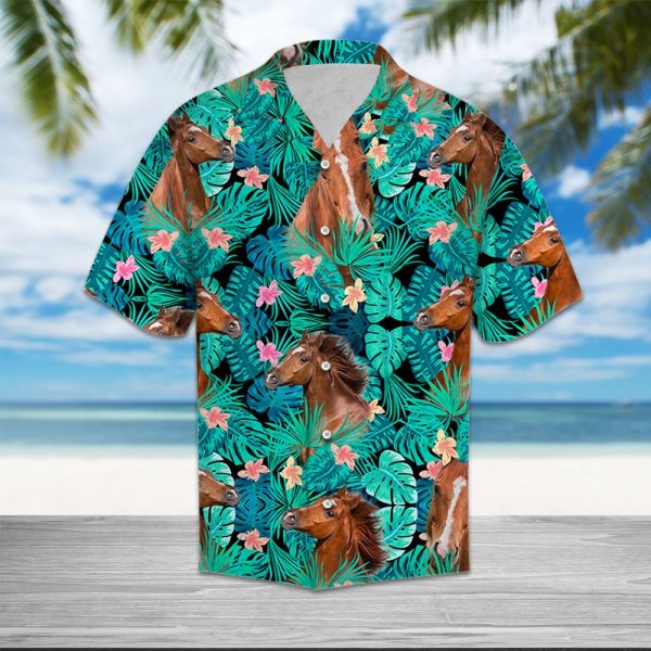 Horse Tropical Hawaii Shirt, Summer Shirt For Men and Women Jezsport.com