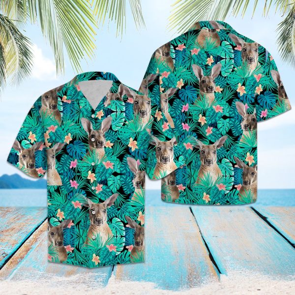 Kangaroo Tropical Hawaii Shirt, Summer Shirt For Men and Women Jezsport.com