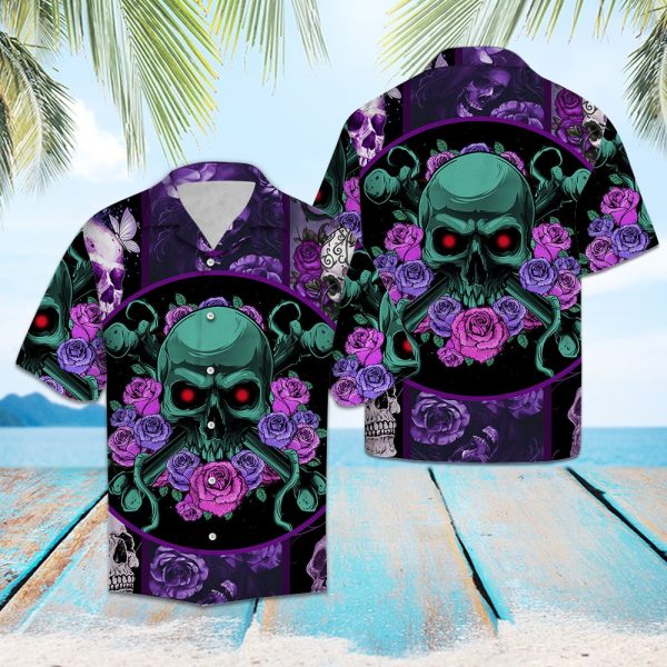 Impressive Skull Hawaii Shirt, Summer Shirt For Men and Women Jezsport.com