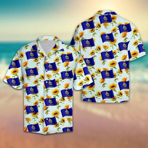 Kansas Sunflower Hawaii Shirt, Summer Shirt For Men and Women Jezsport.com