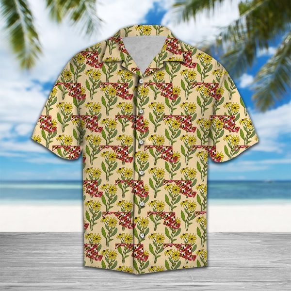 Maryland Black-Eyed Susan Hawaii Shirt Summer Shirt For Men and Women Jezsport.com