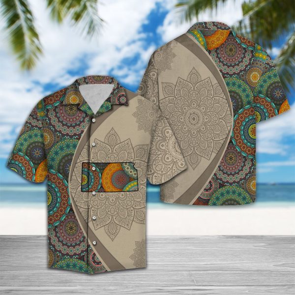 Kansas Mandala Hawaii Shirt, Summer Shirt For Men and Women Jezsport.com