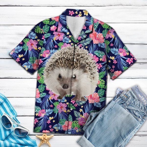 Hedgehogs Flower Hawaii Shirt Jezsport.com