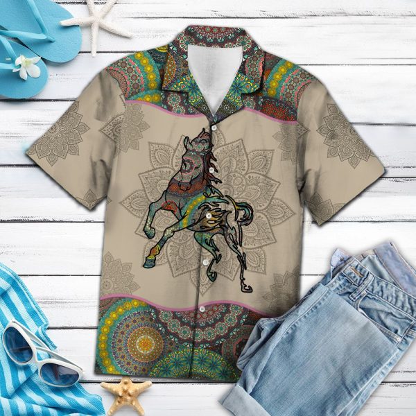 Horse Mandala Hawaii Shirt, Summer Shirt For Men and Women Jezsport.com