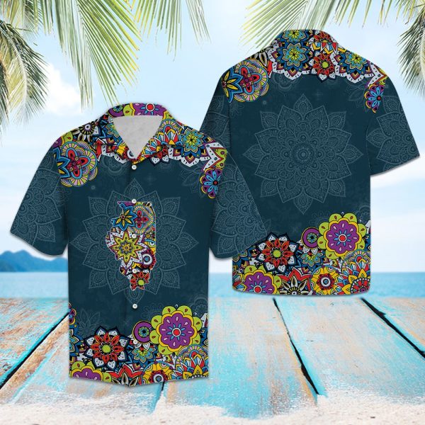 Illinois Mandala Hawaii Shirt, Summer Shirt For Men and Women Jezsport.com