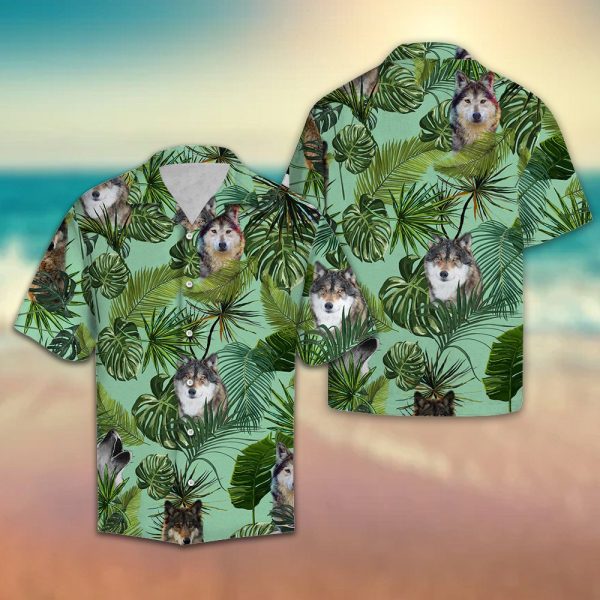 Huge Wolf Tropical Hawaii Shirt, Summer Shirt For Men and Women Jezsport.com