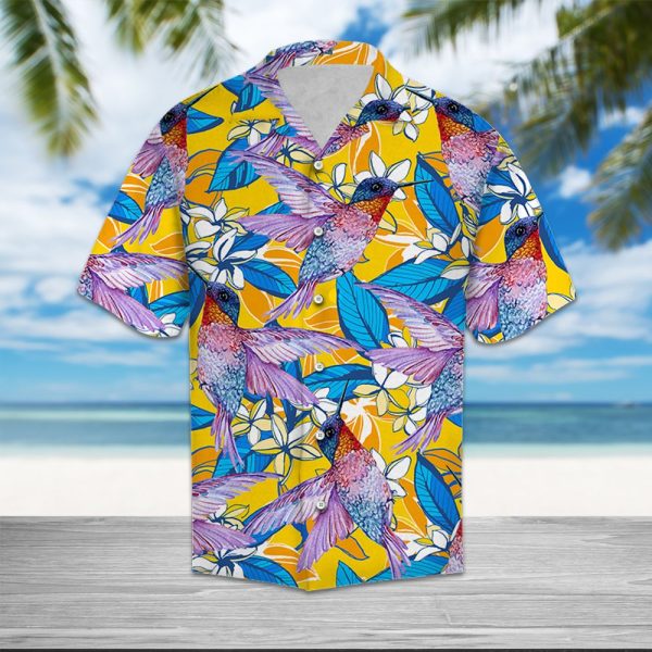 Hummingbird Plumeria Flowers Hawaii Shirt, Summer Shirt For Men and Women Jezsport.com