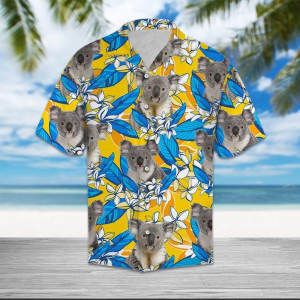 Koala Plumeria Flowers Hawaii Shirt, Summer Shirt For Men and Women Jezsport.com