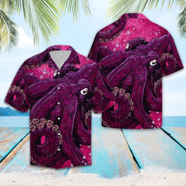 Pinky Octopus Hawaii Shirt Summer Shirt For Men and Women Jezsport.com