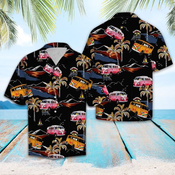 Tropical Hippie Car Hawaiian Shirt, Summer Shirt For Men and Women, Short Sleeve Jezsport.com