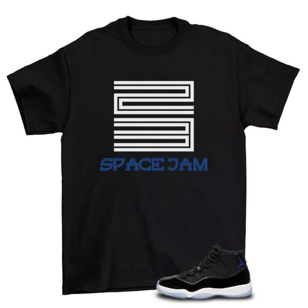 Shirt To Match Jordan 11 Space Jam Low-23 Space Jam-Blue- Black Shirts Jezsport.com