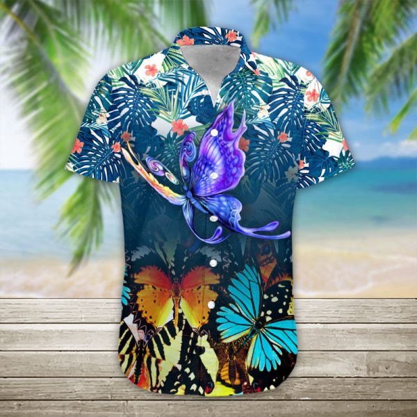 3D Butterfly Hawaii Shirt, Summer Shirt For Women and Women, Short Sleeve Jezsport.com
