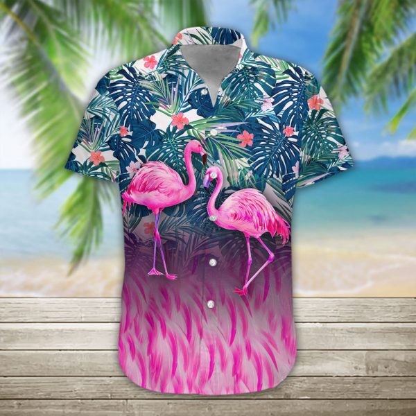 3D Flamingo Hawaii Shirt, Summer Shirt For Women and Women, Short Sleeve Jezsport.com