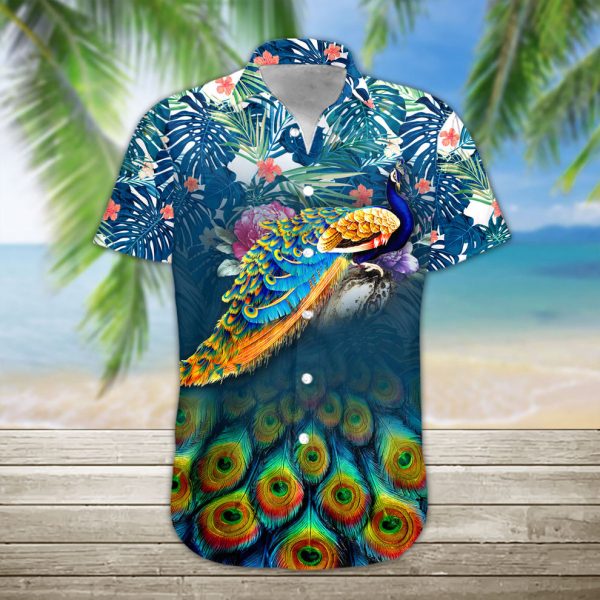 3D Peacock Hawaii Shirt, Summer Shirt For Women and Women, Short Sleeve Jezsport.com