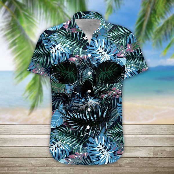 3D Skull Hawaii Shirt, Summer Shirt For Women and Women, Short Sleeve Jezsport.com