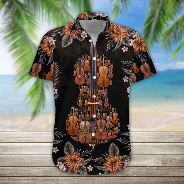 3D Cello Hawaii Shirt, Summer Shirt For Women and Women, Short Sleeve Jezsport.com