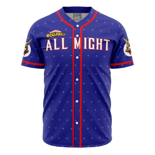All Might My Hero Academia Baseball Jersey 3D Printed, For Men and Women Jezsport.com