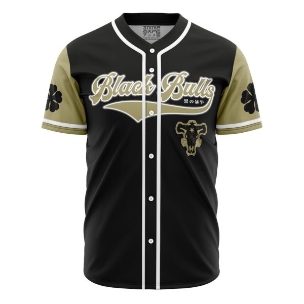 Asta Black Bulls Black Clover Baseball Jersey 3D Printed, For Men and Women, Size XL Jezsport.com