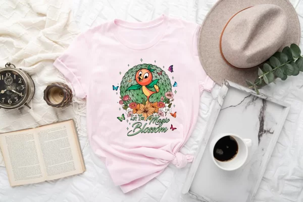 Disney Shirt, Disney Family Shirts, Let the Magic Blossom Orange Bird Shirt, Light Pink