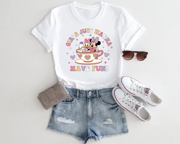 Disney Shirt For Mom, Disney Family Shirts, Mother's Day Gifts, Girls Just Mama Have Fun T-shirt, White
