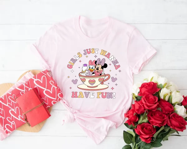 Disney Shirt For Mom, Disney Family Shirts, Mother's Day Gifts, Girls Just Mama Have Fun T-shirt, Light Pink