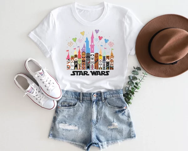 Disney Shirt For Girl, Disney Family Shirts, Disney Star Wars Shirt, White