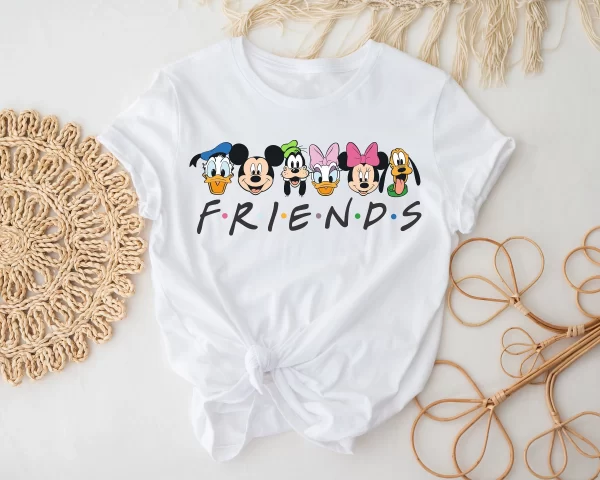 Disney Shirt For Family, Disney Family Shirts, Disneyland Shirt, Disney Character Mickey And Friends Shirt, White