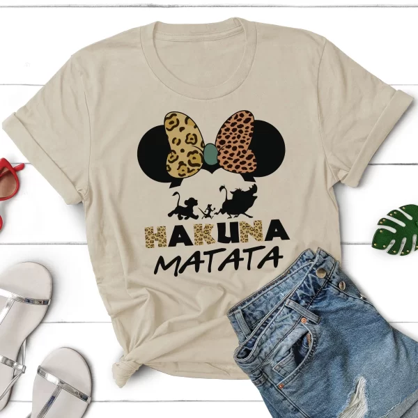 Disney Shirt For Family, Disney Family Shirts, Disneyland Shirt, Animal Shirt, Disney Leopart Shirt, Disney Hakuna Matata T-Shirt, Sand Jezsport.com