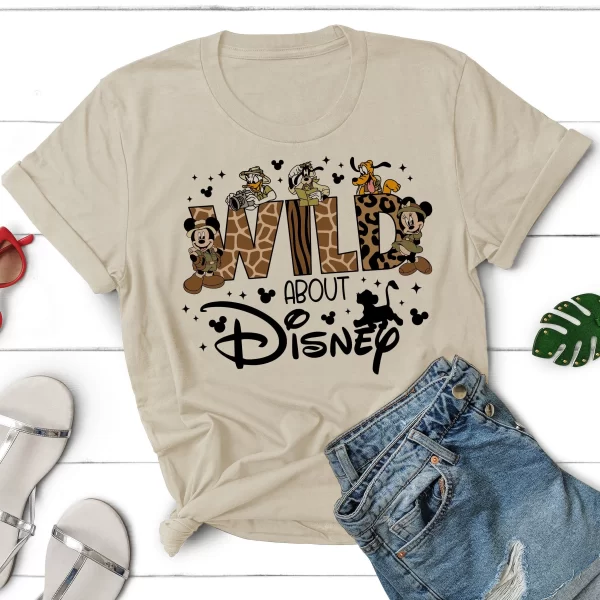 Disney Shirt For Family, Disney Family Shirts, Disneyland Shirt, Animal Shirt, Disney Leopart Shirt, Wild About Disney T-Shirt, Sand Jezsport.com